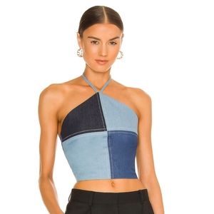 Revolve Musier Paris Yuma top in denim